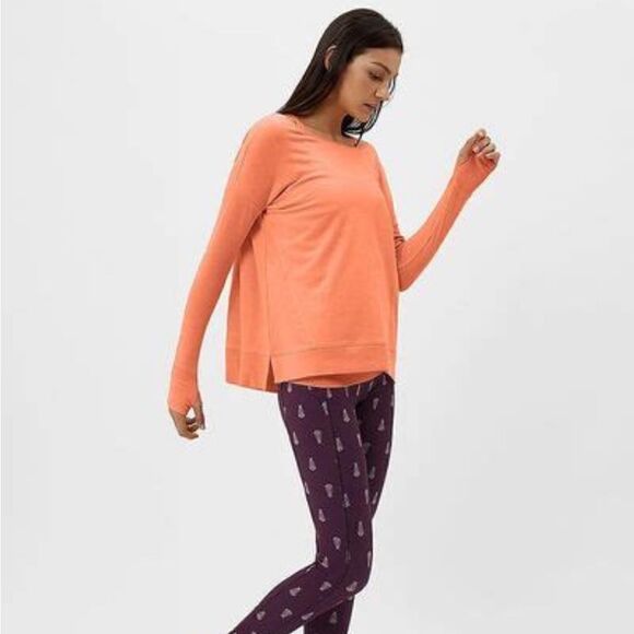 Sweaty Betty Peach Coral Pullover Sweatshirt Long Sleeve Small - Picture 10 of 10